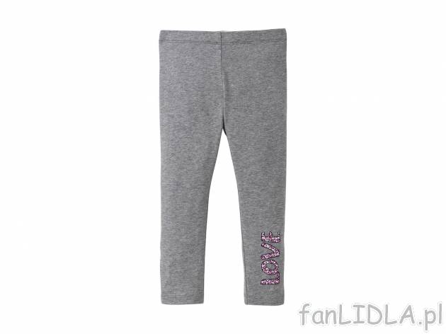 Legginsy dziewczęce , cena 7,99 PLN 
- rozmiary: 86-116
- wysoka zawartość ...