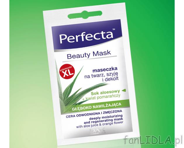 Perfecta Maseczki do twarzy , cena 1,29 PLN za 2x5 ml/1 szt. 
- Intensywnie pielęgnujące ...