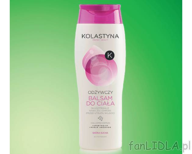 Kolastyna Balsam do ciała , cena 8,49 PLN za 250 ml 
- Balsamy stworzone z myślą ...