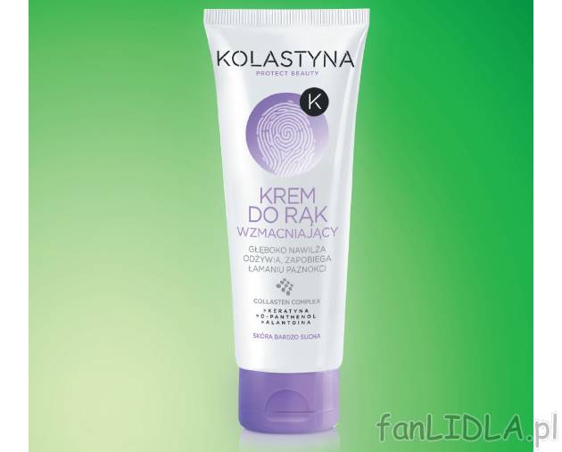 Kolastyna Krem do rąk , cena 4,99 PLN za 100 ml 
- Intensywnie pielęgnujące ...