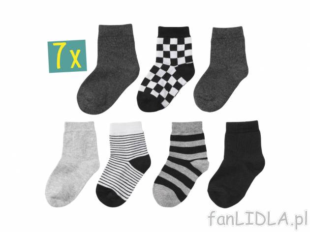 Skarpetki, 7 par , cena 16,99 PLN  
-  rozmiary: 19-34
