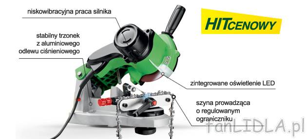 Urządzenie do ostrzenia łańcucha 85 W Florabest, cena 99,00 PLN za 1 opak. 
- ...