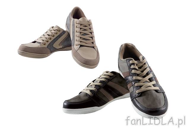 Buty męskie Livergy, cena 49,99 PLN za 1 para 
- z łatwego w pielęgnacji, wytrzymałego ...