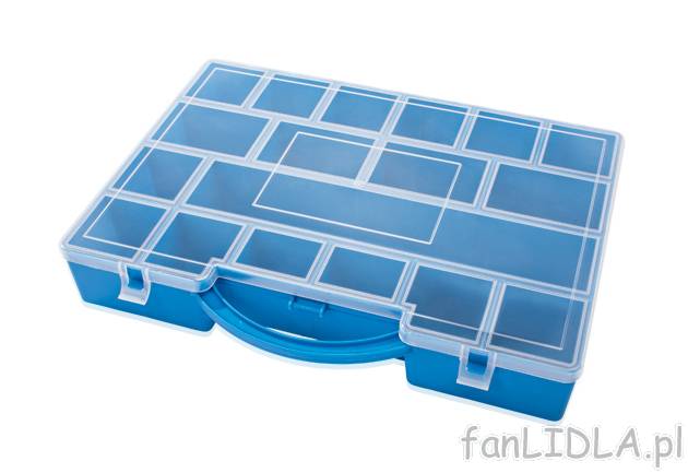 Pudełko na akcesoria Powerfix, cena 13,99 PLN za 1 szt. 
-  wymiary: 35,5 x 25 x 5,5 cm