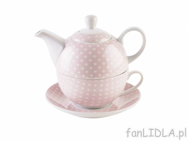 Zestaw z porcelany , cena 24,99 PLN 
- filiżanka i dzbanek do herbaty
- przystosowane ...