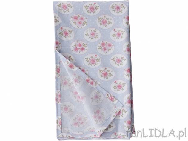Obrus prostokątny , cena 24,99 PLN  
-  100% bawełny 
-  130 x 160 cm