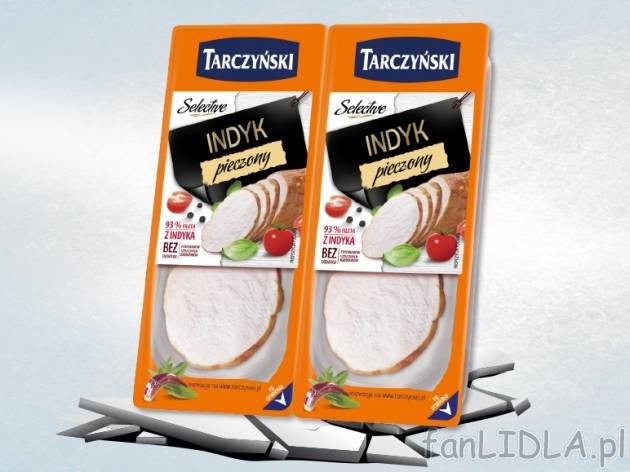 Tarczyński Indyk pieczony , cena 7,99 PLN za 2x100 g, 100g=4,00 PLN.