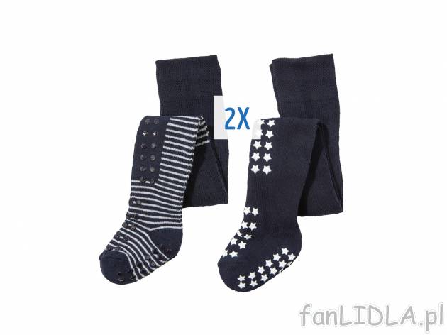 Rajstopki antypoślizowe, 2 pary* , cena 8,99 PLN 
- rozmiary: 62-92
- antypoślizgowe ...