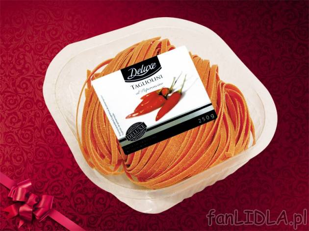 Tagliolini , cena 2,99 PLN za 250 g, 100g=1,20 PLN.  
-  Aromatyczny makaron.