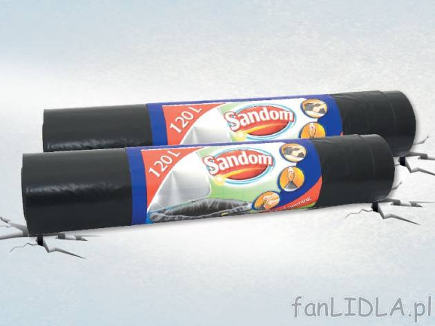 Sandom Worki na śmieci z taśmą , cena 2,00 PLN za 2x10 szt. 
-      Oszczędasz 2.98!