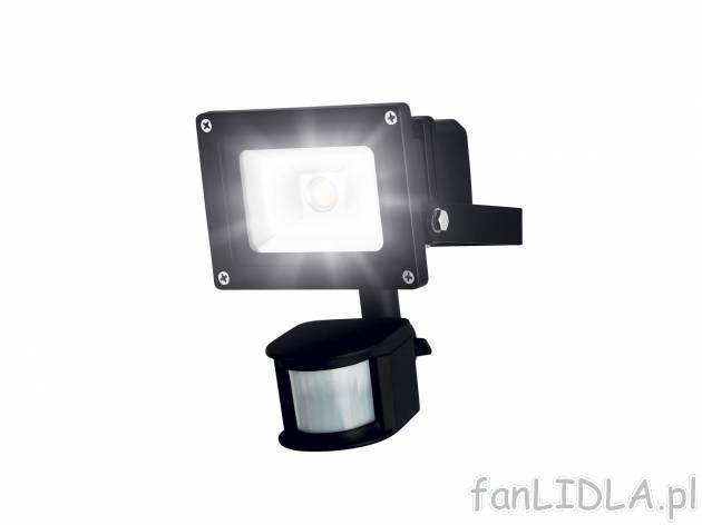 Reﬂektor LED z czujnikiem ruchu 10 W , cena 49,99 PLN 
- odporny na działanie ...