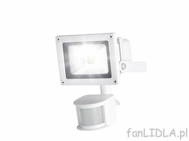 Reﬂektor LED z czujnikiem ruchu 10 W , cena 49,99 PLN 
- odporny na działanie ...