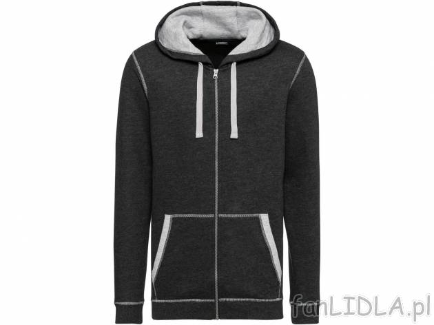 Bluza z kapturem z biobawełną , cena 44,99 PLN. Męska bluza zapinana na zamek ...