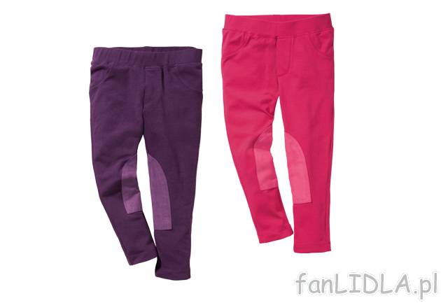 Legginsy dziewczęce Lupilu, cena 12,99 PLN za 1 szt. 
- optymalne dopasowanie ...