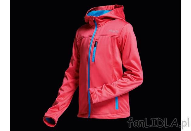 Kurtka dziewczęca softshell wyściełana polarem , cena 49,00 PLN za 1 szt. 
- ...