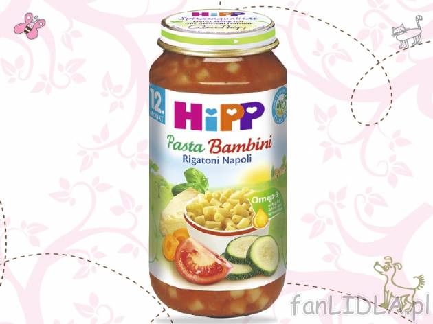 HiPP Pasta Bambini, Dania dla dzieci , cena 4,00 PLN za 220/250 g/1 opak., 100 g=2,27/2,00 ...