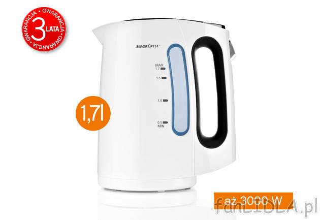 Czajnik bezprzewodowy 3000W Silvercrest Kitchen Tools, cena 69,90 PLN za 1 szt. ...