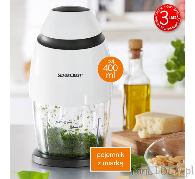 Rozdrabniacz uniwersalny 400 W Silvercrest Kitchen Tools, cena 59,90 PLN za 1 szt. ...