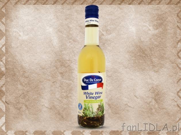 Ocet winny z ziołami prowansalskimi , cena 5,00 PLN za 500 ml/1 opak., 1 l=11,98 ...