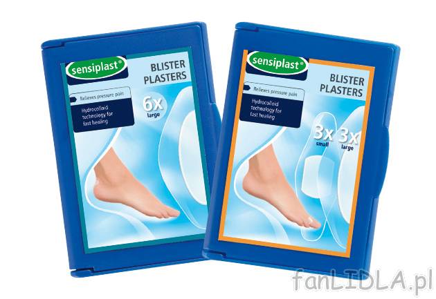 Plastry na pęcherze Sensiplast, cena 6,99 PLN za 1 opak. 
- do wyboru: 6 x duże ...