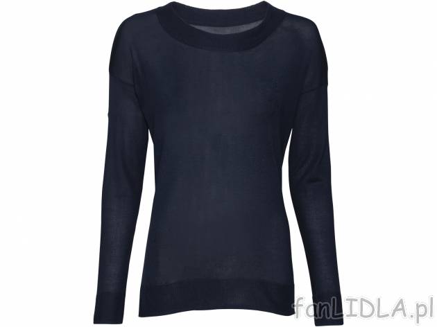 Sweter z wiskozą , cena 29,99 PLN. Damski sweter z okrągłym dekoltem. 
- 50% ...