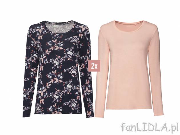 Bluzki z wiskozy, 2 szt.* , cena 17,50 PLN 
- 95% wiskozy, 5% elastanu 
- rozmiary: ...