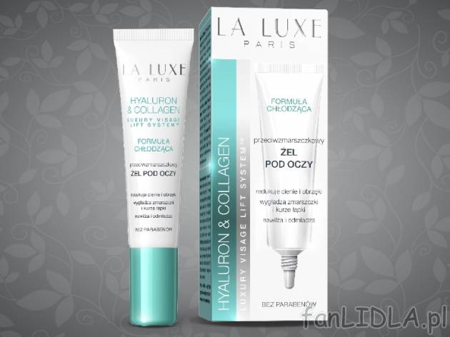 La Luxe Paris, Żel pod oczy , cena 13,00 PLN za 15 ml/1 opak., 100 ml=93,27 PLN.