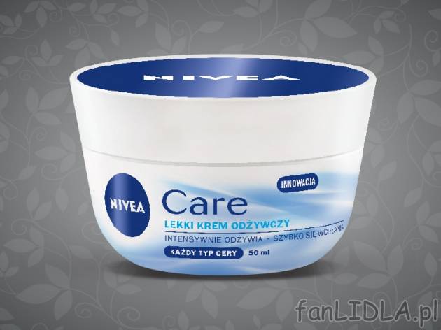 Nivea, Lekki krem odżywczy , cena 6,00 PLN za 50 ml/1 opak., 100 ml=13,98 PLN.