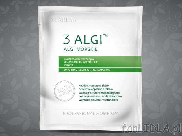 Claresa, Maseczka Spirulina lub 3 Algi , cena 5,00 PLN za 20 g/1 opak. 
- bez konserwantów ...