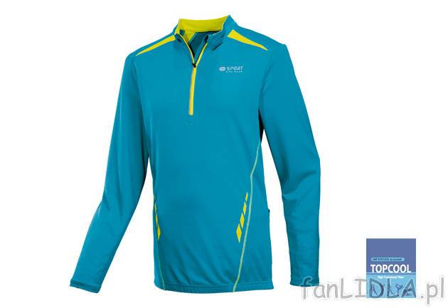 Męska bluza rowerowa Crivit Sports, cena 34,99 PLN za 1 szt. 
- z kołnierzem ...