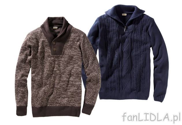 Sweter męski Livergy, cena 44,99 PLN za 1 szt. 
- materiał: 50% bawełna, 50% ...