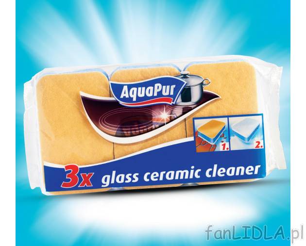 Gąbki do czyszczenia powierzchni ceramicznych , cena 4,99 PLN za 3 szt. 
- Dwustronne: ...