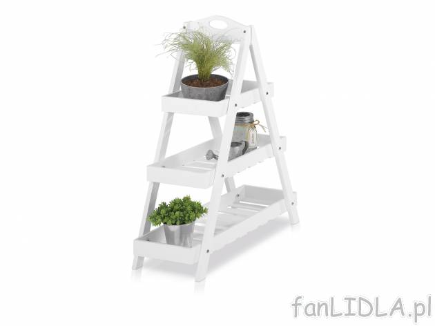 Stojak na rośliny z trzema poziomami, cena 69,90 PLN 
- 58 x 71,5 x 24,5 cm (szer. ...