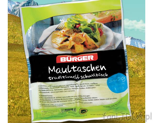 Oryginalne pierogi ze Szwabii , cena 4,99 PLN za 360 kg 
- Pyszne pierogi z nadzieniem ...