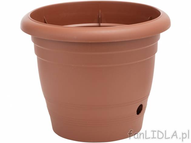 Doniczka z zasobnikiem na wodę , cena 19,99 PLN 
- ok. 40 x 32 cm (ø x wys.)
- ...
