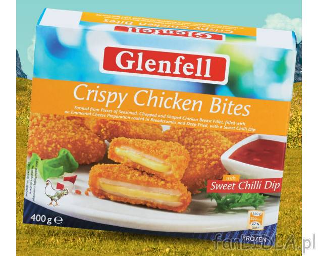 Kieszonki z kurczaka , cena 11,99 PLN za 400 g 
- Chrupiąca panierka kryjąca ...