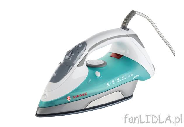 Żelazko parowe 2000W ze stopą ceramiczną , cena 79,90 PLN za 1 opak. 
- nieprzywierający ...