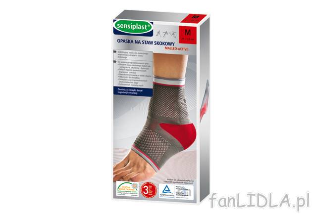 Opaska na staw skokowy Malleo- Active Sensiplast, cena 29,99 PLN za 1 szt. 
- wspiera ...