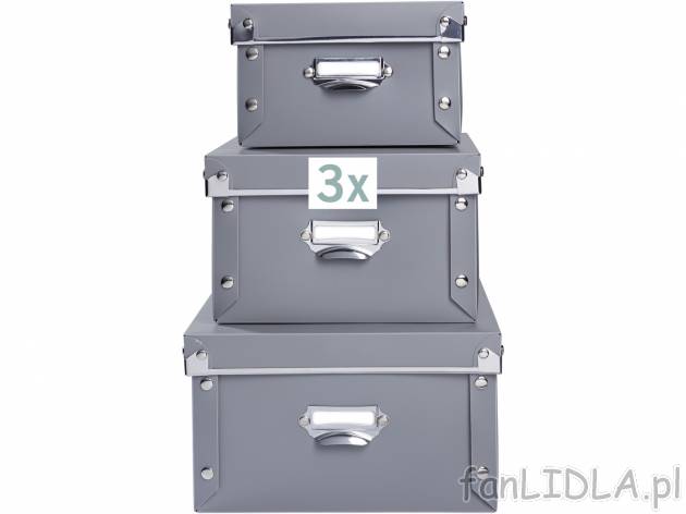 Zestaw pojemników, 3 szt. , cena 24,99 PLN 
- 28 x 18 x 11 cm (wys. x szer. x ...