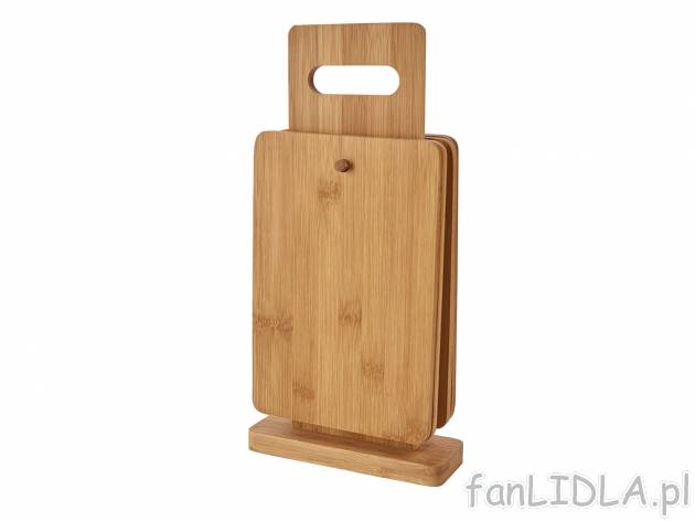 Komplet 4 desek do krojenia, cena 24,99 PLN 
- 4 deski o wymiarze: 21 x 14 cm
- ...