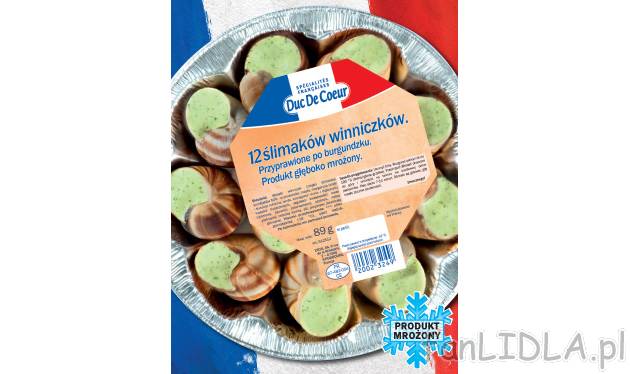Ślimaki winniczki nadziewane , cena 7,77 PLN za 89 g 
- 12 pysznych ślimaczków ...