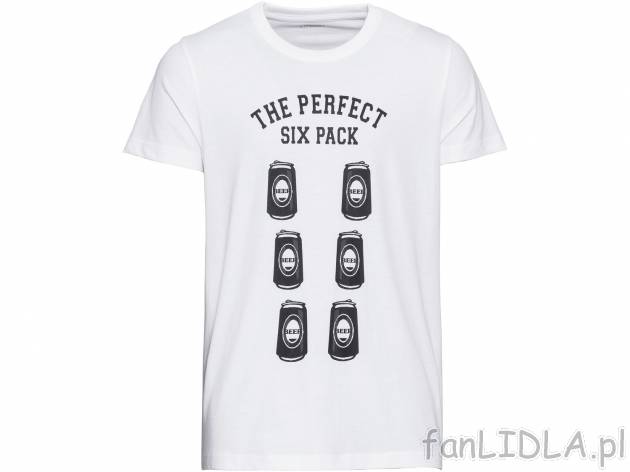 T-shirt męski z okrągłym dekoltem , cena 17,99 PLN 
- 100% bawełny
- rozmiary: ...