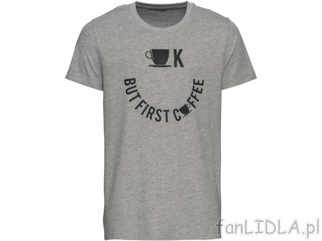 T-shirt męski , cena 17,99 PLN  
-  wysoka zawartość bawełny
-  rozmiary: M-4XL