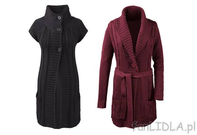 Sweter Esmara, cena 49,99 PLN za 1 szt. 
- z miękkiej dzianiny 
- do wyboru czarny ...
