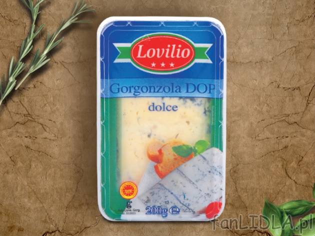 Gorgonzola , cena 7,45 PLN za 200 g/1 opak., 100g=3,73 PLN.