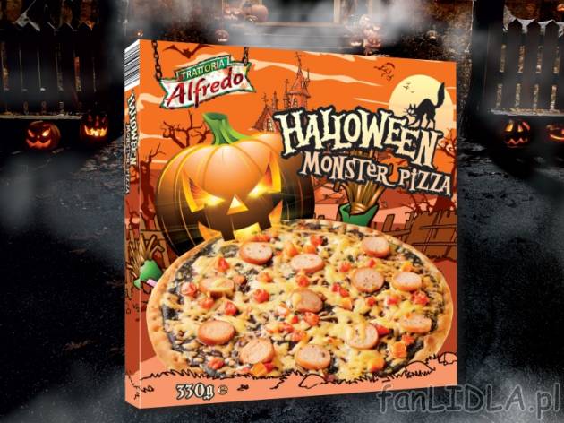 Pizza halloween , cena 5,49 PLN za 330 g/1 opak., 1kg=16,64 PLN.