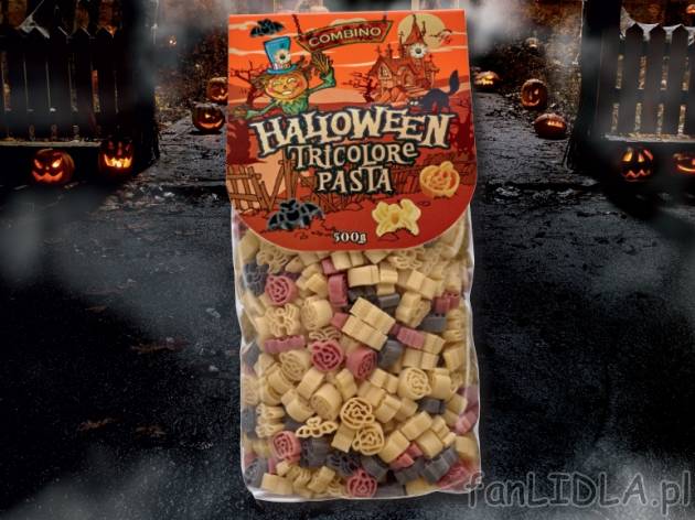 Makaron halloween , cena 4,99 PLN za 500g/1 opak., 1kg=9,98 PLN.