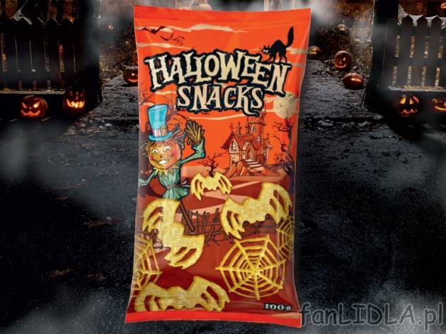 Snacki halloween , cena 3,39 PLN za 100 g/1 opak.