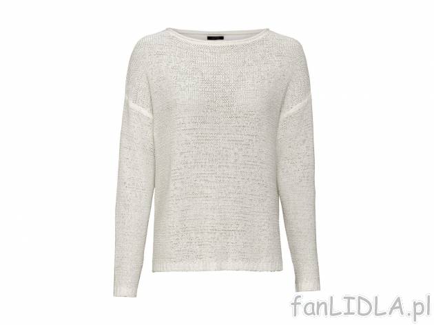 Sweter damski, cena 34,99 PLN  
-  rozmiary: XS-L
-  włóczka tasiemkowa
