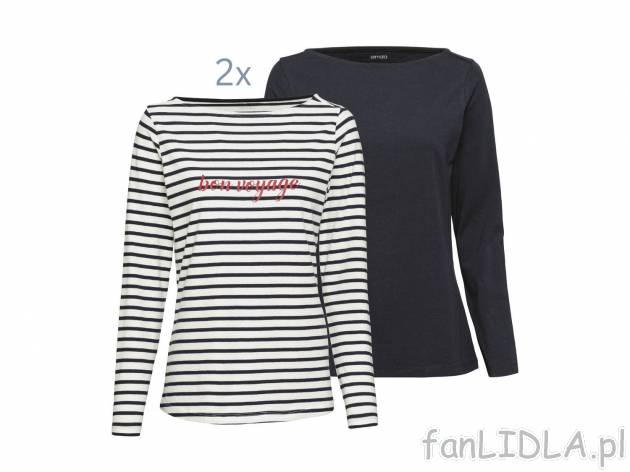 Bluzki damskie, 2 szt. , cena 14,99 PLN 
- rozmiary: S-L
- 95% bawełna, 5% elastan ...